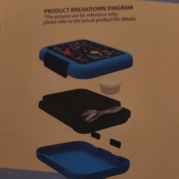 Lunch Box - Colorful With Dinosaur Print - Picture 5 of 5